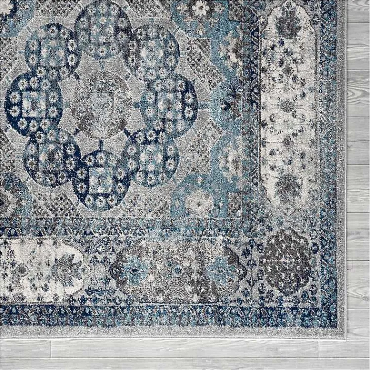 Kirklands Home Aqua and Gray Alex Loomed Area Rug, 7x9 Best