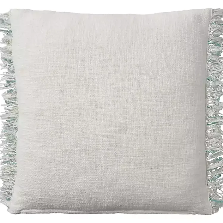 Pillows>Kirklands Home Aqua Handstitched Stripes Throw Pillow