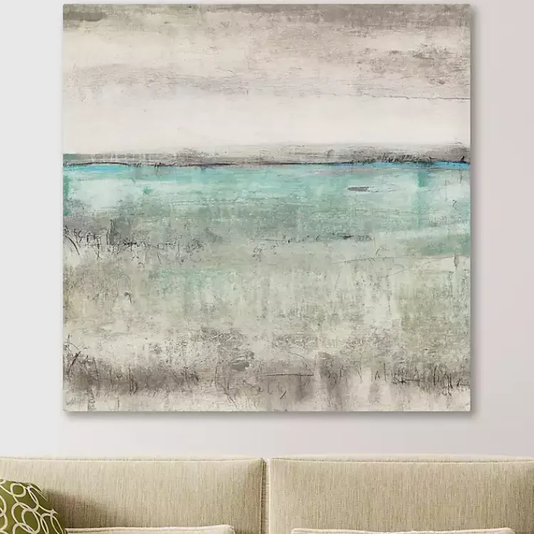 Kirklands Home Aqua Horizon Giclee Canvas Art Print Discount