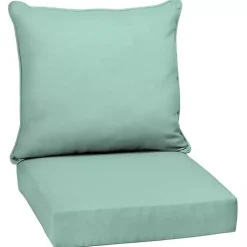 Kirklands Home Aqua Leala Texture Outdoor Deep Seat Cushions Blue