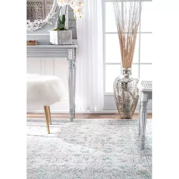 Kirklands Home Aqua Rio Vintage Area Rug, 5x7 Blue Discount