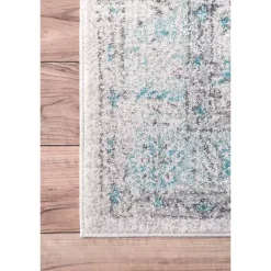 Kirklands Home Aqua Rio Vintage Area Rug, 5x7 Blue Discount