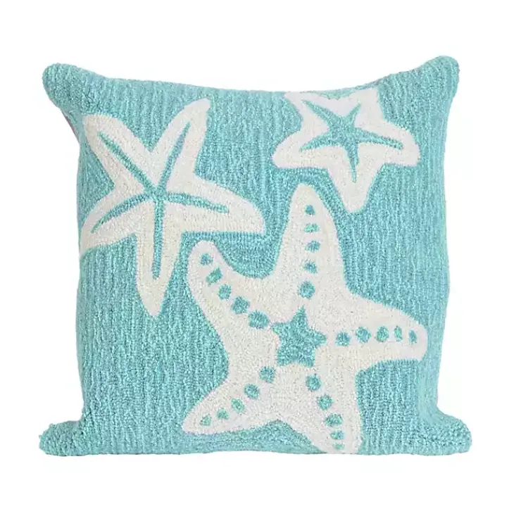 Kirklands Home Aqua Sea Gems Outdoor Throw Pillow Clearance
