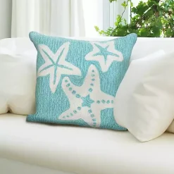 Kirklands Home Aqua Sea Gems Outdoor Throw Pillow Clearance