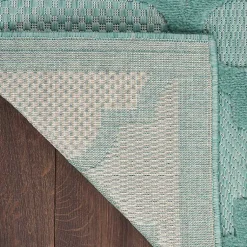 Kirklands Home Aqua Trellis Indoor/Outdoor Area Rug, 6x9 Blue Hot