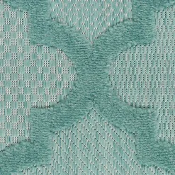 Kirklands Home Aqua Trellis Indoor/Outdoor Area Rug, 6x9 Blue Hot