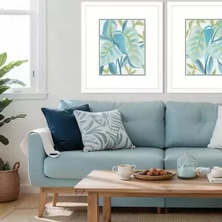 Kirklands Home Aqua Tropical Leaves I Framed Art Print Blue Discount