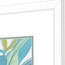 Kirklands Home Aqua Tropical Leaves II Framed Art Print Blue Best