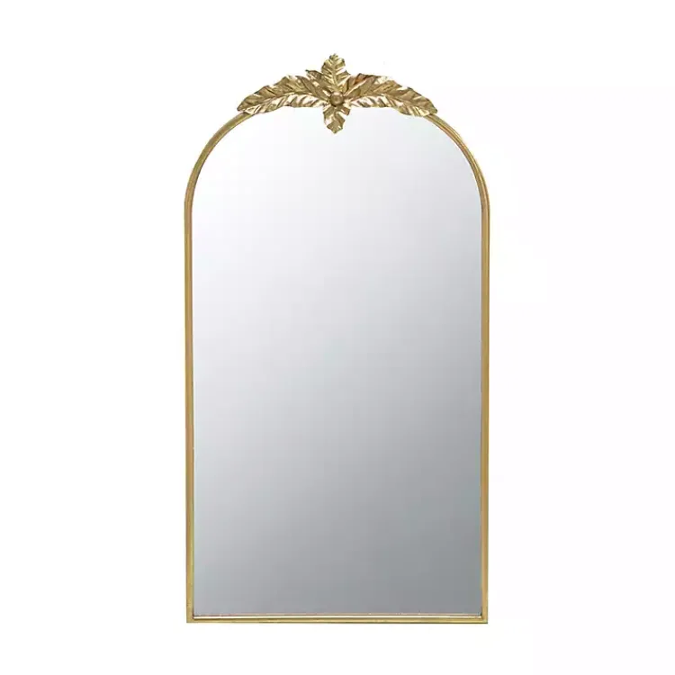 Kirklands Home Arch Gold Leaf Top Mirror