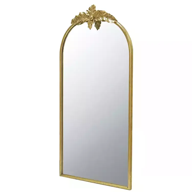 Kirklands Home Arch Gold Leaf Top Mirror