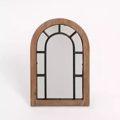 Kirklands Home Arched Wood and Metal Overlay Tabletop Mirror Sale