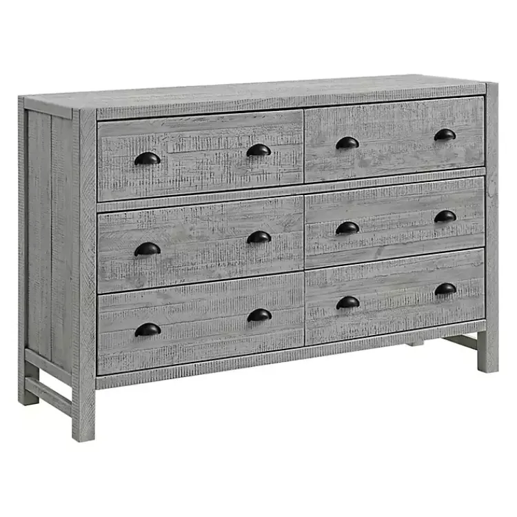 Kirklands Home Arden Wood 6-Drawer Dresser Gray Hot