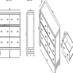 Kirklands Home Arden Wood 6-Drawer Dresser White Discount