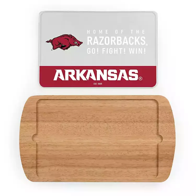 Kirklands Home Arkansas Razorbacks Wood and Glass Serving Board Discount