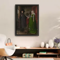 Kirklands Home Arnolfini Portrait Framed Canvas Art Print Clearance