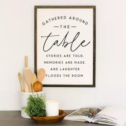 Kirklands Home Around the Table Framed Wall Plaque Best