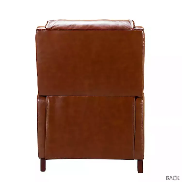 Kirklands Home Arturo Leather Wingback Recliner Brown