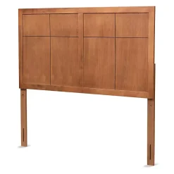 Kirklands Home Ash Walnut Wood Panel Queen Headboard Brown Best