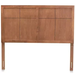Kirklands Home Ash Walnut Wood Panel Queen Headboard Brown Best