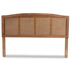 Kirklands Home Ash Walnut Woven Rattan Queen Headboard Brown Sale