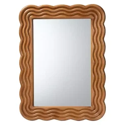 Kirklands Home Ashely Walnut Brown Wall Mirror Best