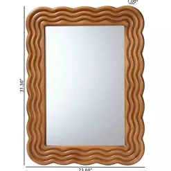 Kirklands Home Ashely Walnut Brown Wall Mirror Best