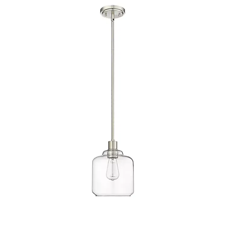 Kirklands Home Asheville Glass Globe Pendant Light Silver New