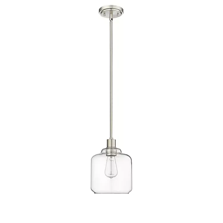 Kirklands Home Asheville Glass Globe Pendant Light Silver New