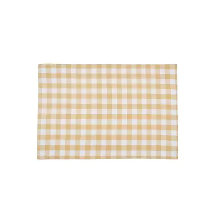 Kirklands Home Ashford Buffalo Check Placemats, Set of 6 Yellow Sale