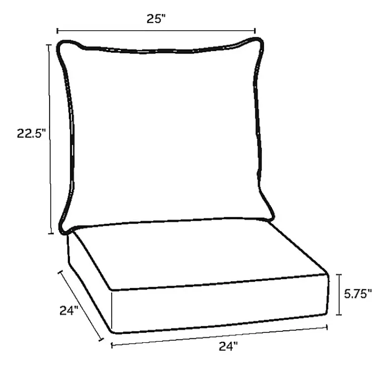 Kirklands Home Ashland Jacobean 2-pc. Outdoor Deep Seat Cushion