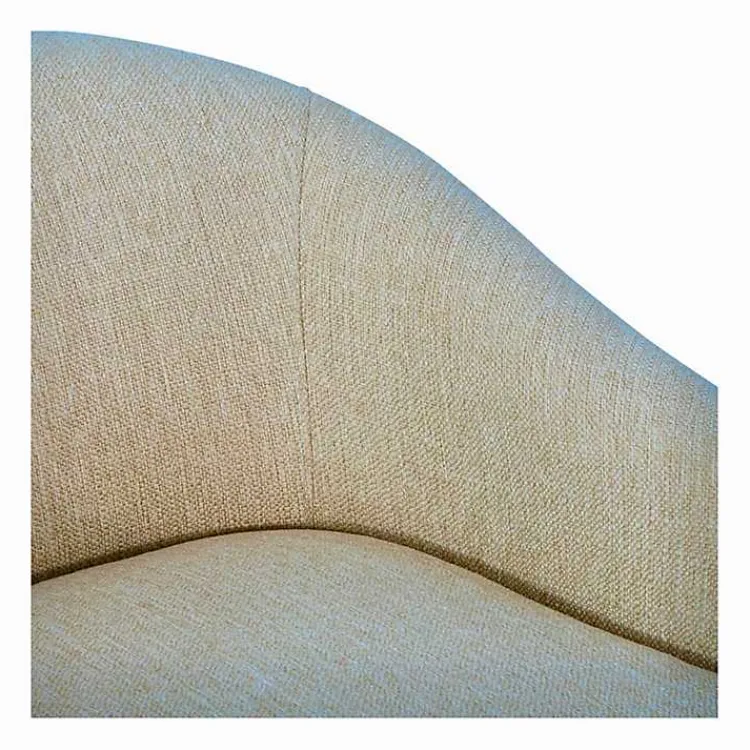 Kirklands Home Ashton Swivel Chair with Wood Base Tan Hot
