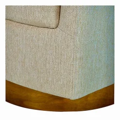 Kirklands Home Ashton Swivel Chair with Wood Base Tan Hot
