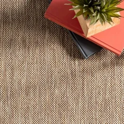 Kirklands Home Asia Stripe Border Outdoor Rug, 8x10 Brown Best