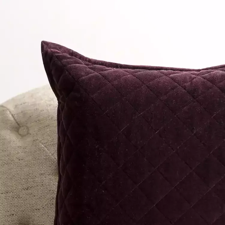 Pillows>Kirklands Home Aubergine Diamond Velvet Pillow Purple