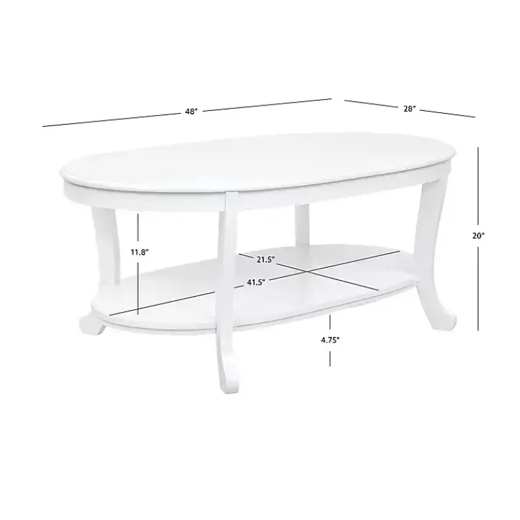 Kirklands Home Aubert Wood Coffee Table White Online