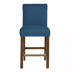 Kirklands Home Aubrey Navy Upholstered 2-pc. Counter Stool Set Blue Best