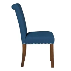 Kirklands Home Aubrey Navy Upholstered 2-pc. Dining Chair Set Blue Discount