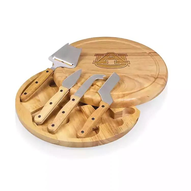 Kirklands Home Auburn Tigers Cheese Board and Tool Set Tan Hot