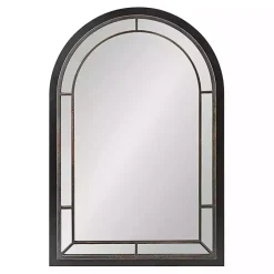 Kirklands Home Audubon Wood Arch Wall Mirror, 24x36 in. Black Clearance