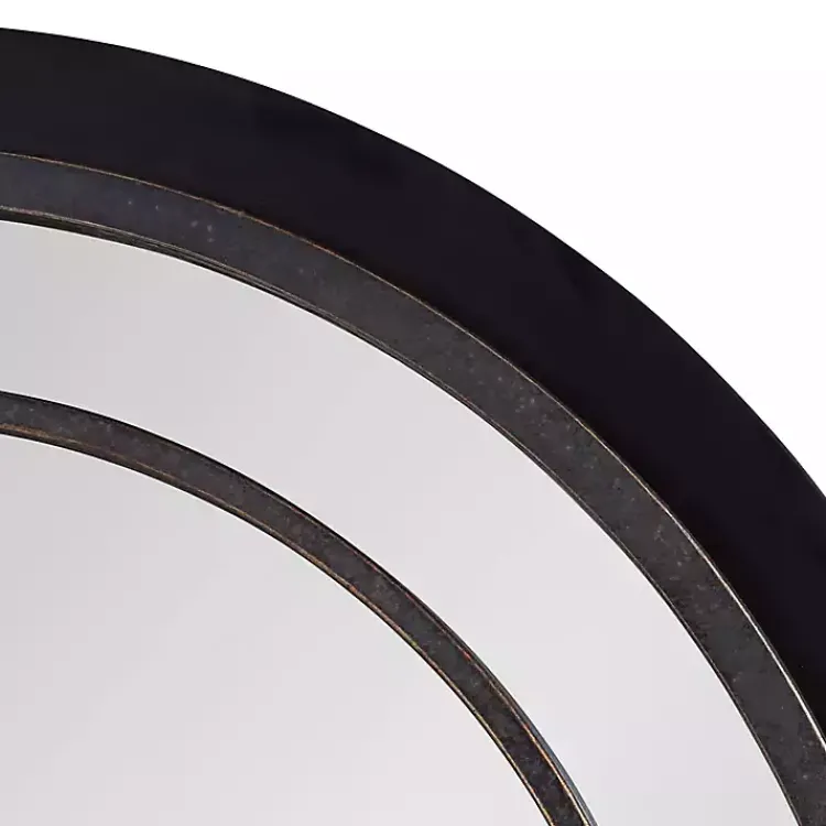 Kirklands Home Audubon Wood Arch Wall Mirror, 24x36 in. Black Clearance