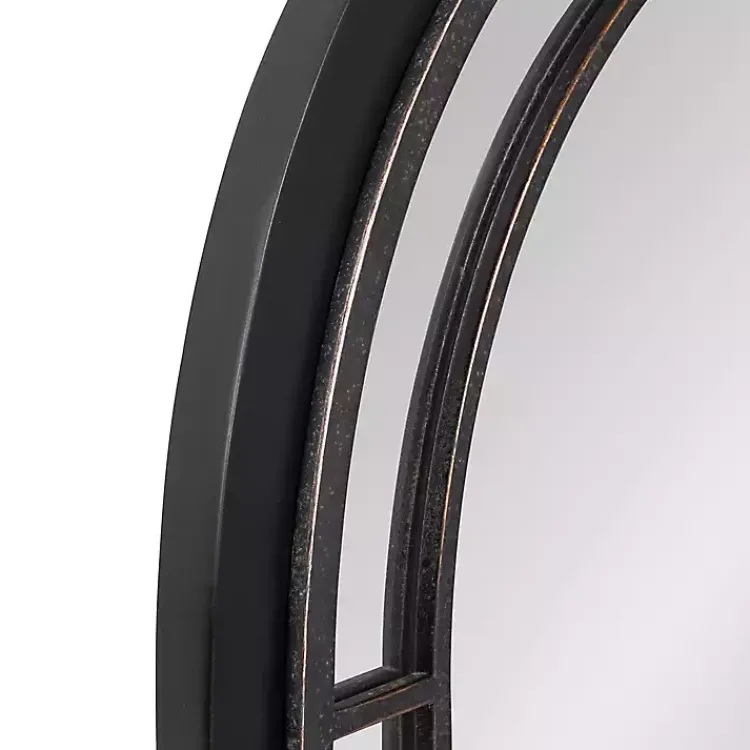 Kirklands Home Audubon Wood Arch Wall Mirror, 24x36 in. Black Clearance