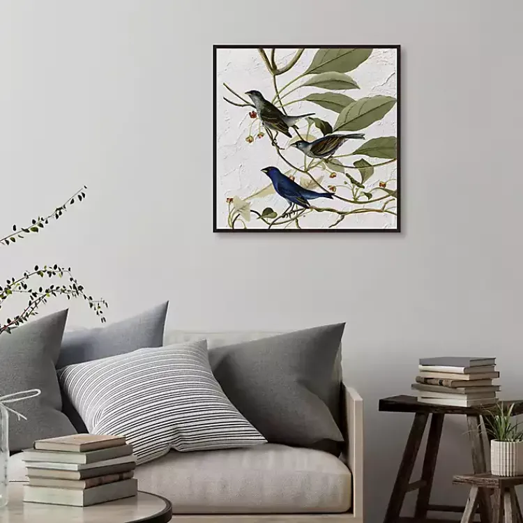 Kirklands Home Audubon Indigo Bird Framed Canvas Art Print