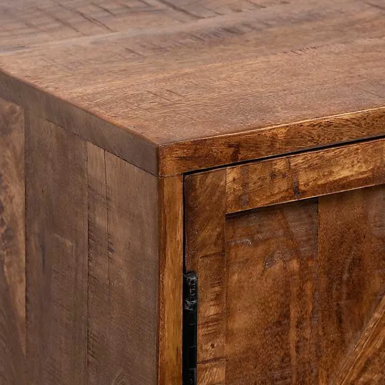 Kirklands Home Austin Warm Wood Farmhouse Cabinet Brown