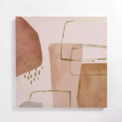 Kirklands Home Autumn Abstract Canvas Art Print Pink Hot
