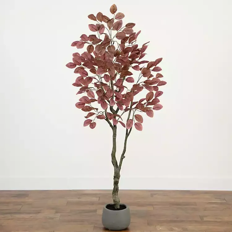Trees & Topiaries>Kirklands Home Autumn Dogwood Tree in Decorative Planter, 6 ft.