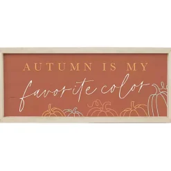 Fall>Kirklands Home Autumn Favorite Color Framed Wall Plaque Orange