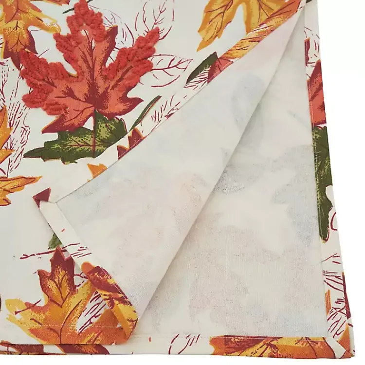 Kirklands Home Autumn Foliage Outline Square Harvest Table Cloth