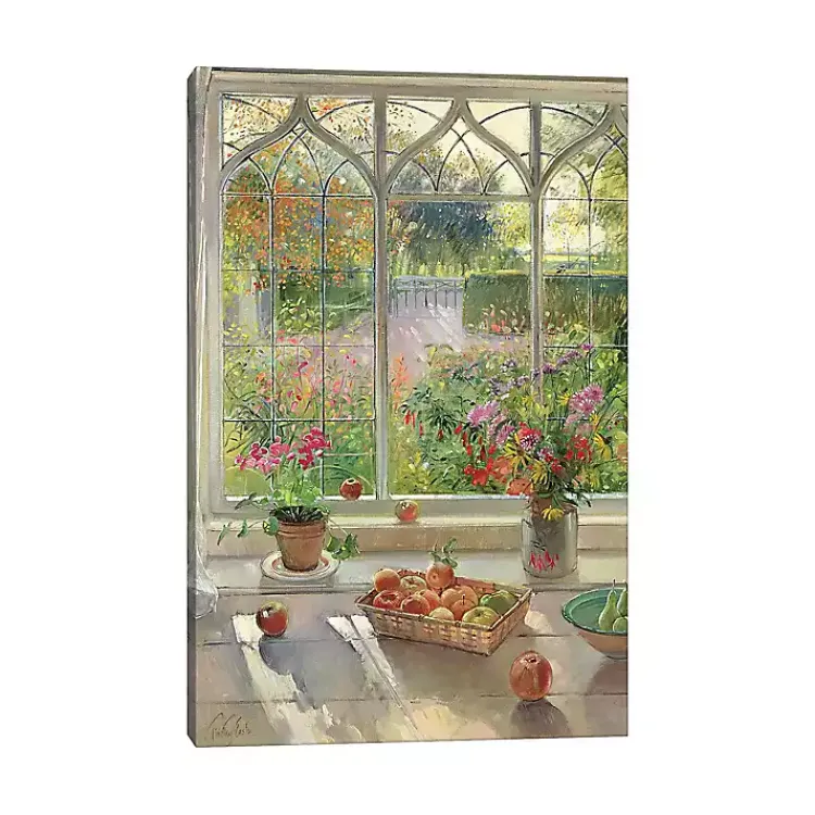 Kirklands Home Autumn Fruit and Flowers Canvas Art Print Multicolor Outlet