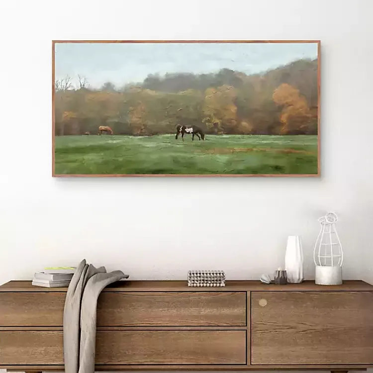Kirklands Home Autumn Grazers Framed Art Print New