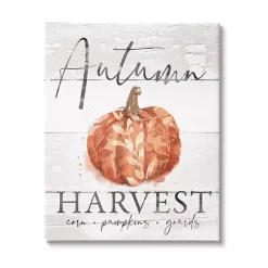 Fall>Kirklands Home Autumn Harvest Canvas Wall Plaque